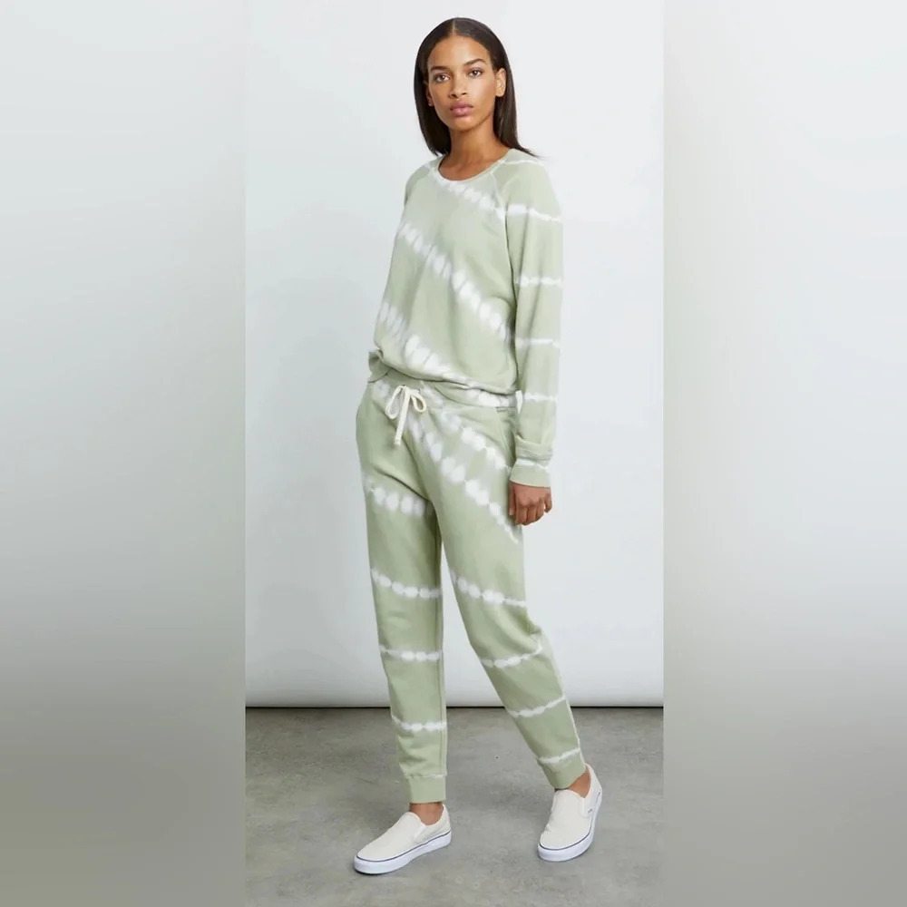 Rails - Oakland Joggers in Sage Ivory Tie Dye set size small